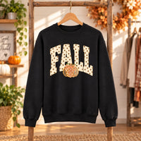 Fall Pumpkin Graphic Sweatshirt and T-Shirt, Polka Dot FALL, Coquette Bow Pumpkin Autumn Thanksgiving Shirt for Women