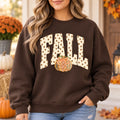 Fall Pumpkin Graphic Sweatshirt and T-Shirt, Polka Dot FALL, Coquette Bow Pumpkin Autumn Thanksgiving Shirt for Women
