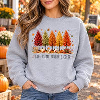 Fall Sweatshirt for Women Fall Is My Favorite Color Autumn Tree Graphic