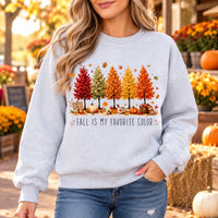 Fall Sweatshirt for Women Fall Is My Favorite Color Autumn Tree Graphic