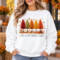 Fall Sweatshirt for Women Fall Is My Favorite Color Autumn Tree Graphic