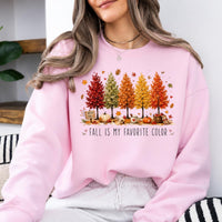 Fall Sweatshirt for Women Fall Is My Favorite Color Autumn Season Women Cute Rustic Tree Design