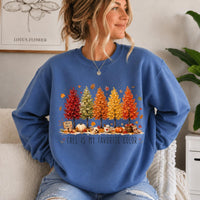 Fall Sweatshirt for Women Fall Is My Favorite Color Autumn Season Women Cute Rustic Tree Design