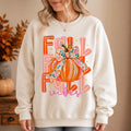 Fall Vibes Pumpkin Sweatshirt, Coquette Floral Bow Pumpkin, Cute Autumn Pumpkin Season Gift for Women, Retro Watercolor Fall Style
