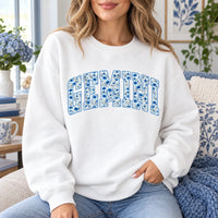 Floral Zodiac Sweatshirt Custom Astrology Sign Crewneck Vintage Celestial Horoscope Graphic Pullover