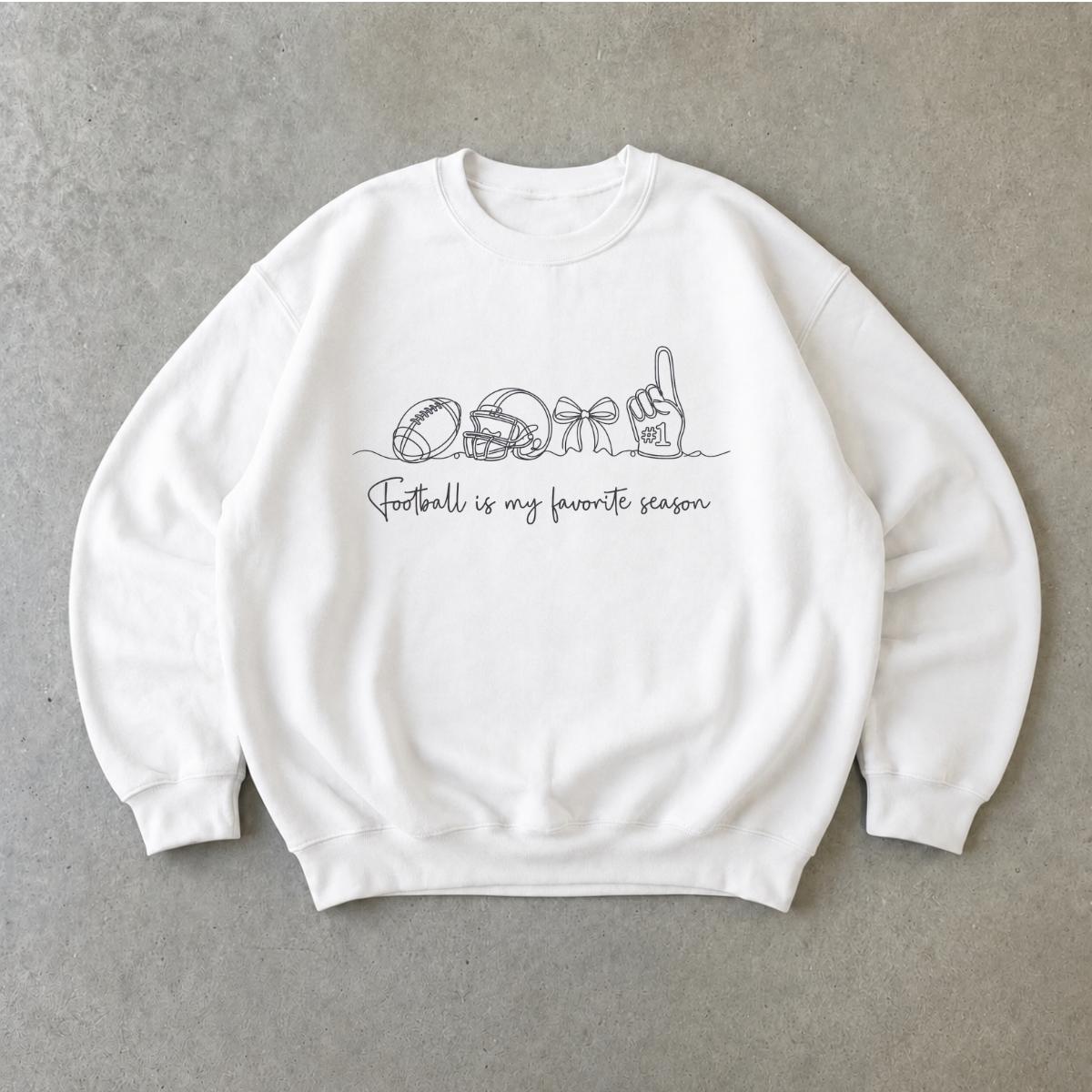 Football Game Day Outfit Football Is My Favorite Season Sweatshirt Fall Football Fan Women Minimalist Coquette