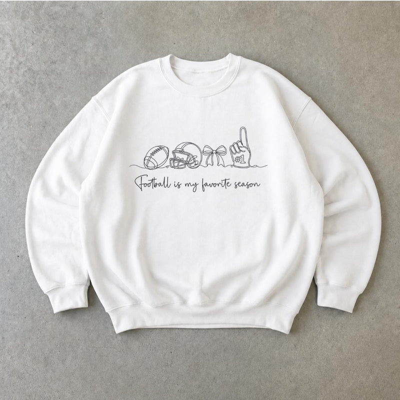 Football Game Day Outfit Football Is My Favorite Season Sweatshirt Fall Football Fan Women Minimalist Coquette