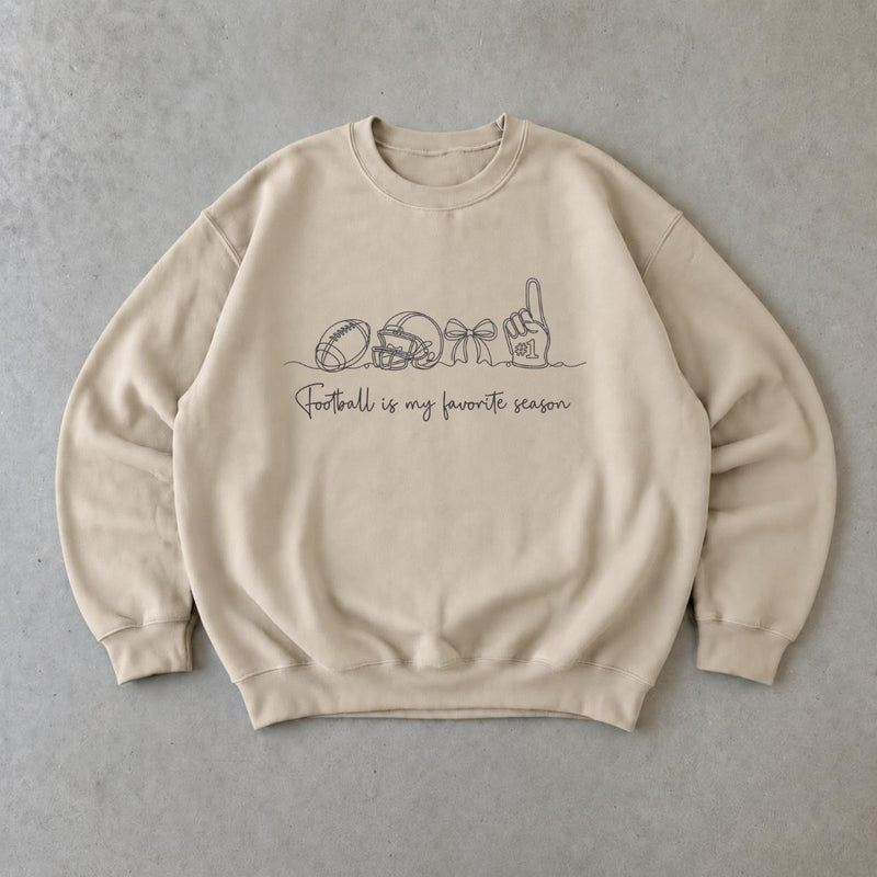 Football Game Day Outfit Football Is My Favorite Season Sweatshirt Fall Football Fan Women Minimalist Coquette