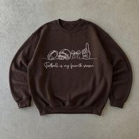 Football Game Day Outfit Football Is My Favorite Season Sweatshirt Fall Football Fan Women Minimalist Coquette