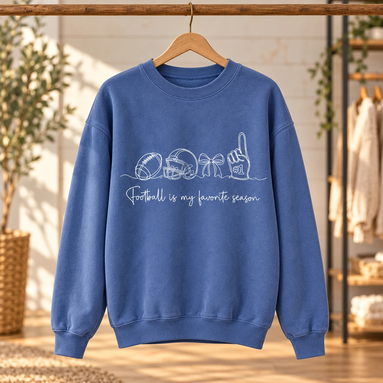 Football Game Day Outfit Football Is My Favorite Season Sweatshirt Cute Fall Football Fan