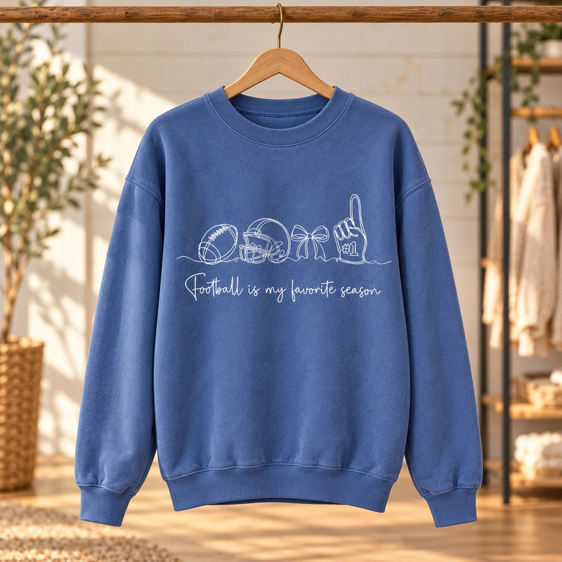 Football Game Day Outfit Football Is My Favorite Season Sweatshirt Cute Fall Football Fan