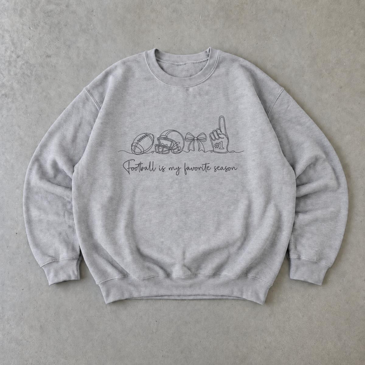 Football Game Day Outfit Football Is My Favorite Season Sweatshirt Fall Football Fan Women Minimalist Coquette