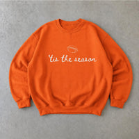 Football Game Day “Tis The Season” Sweatshirt Fall Sports Women Minimalist Design