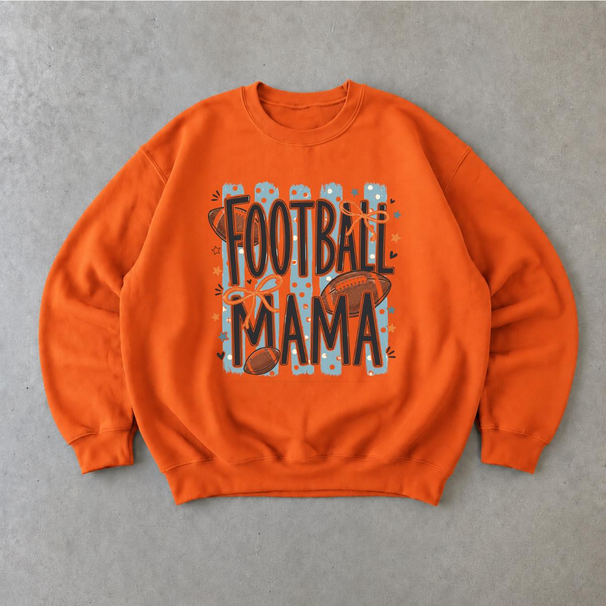 Football Mama Sweatshirt Football Mama Fall Football Mom Unisex Retro Bow Game Day Design