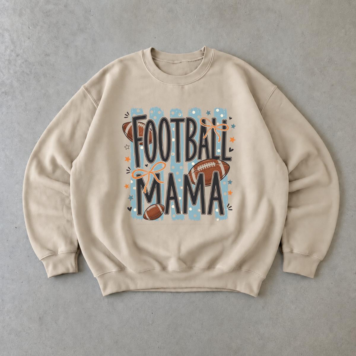 Football Mama Sweatshirt Football Mama Fall Football Mom Unisex Retro Bow Game Day Design