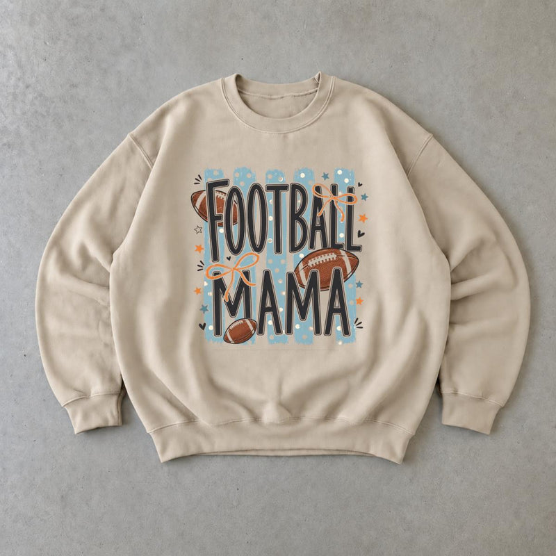 Football Mama Sweatshirt Football Mama Fall Football Mom Unisex Retro Bow Game Day Design