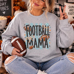 Football Mama Sweatshirt Football Mama Fall Football Mom Unisex Retro Bow Game Day Design