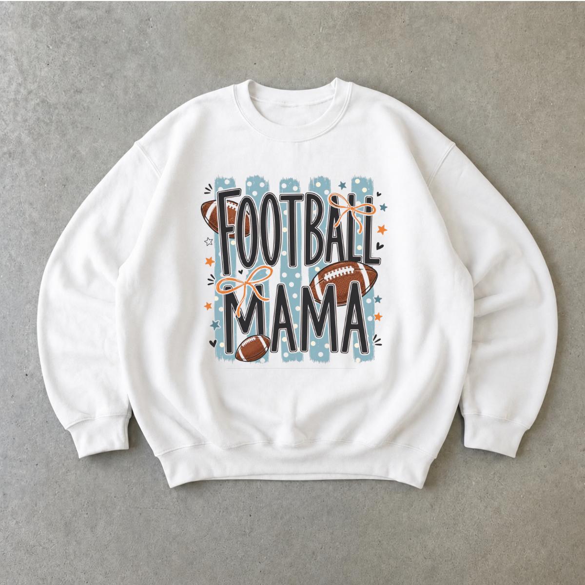 Football Mama Sweatshirt Football Mama Fall Football Mom Unisex Retro Bow Game Day Design