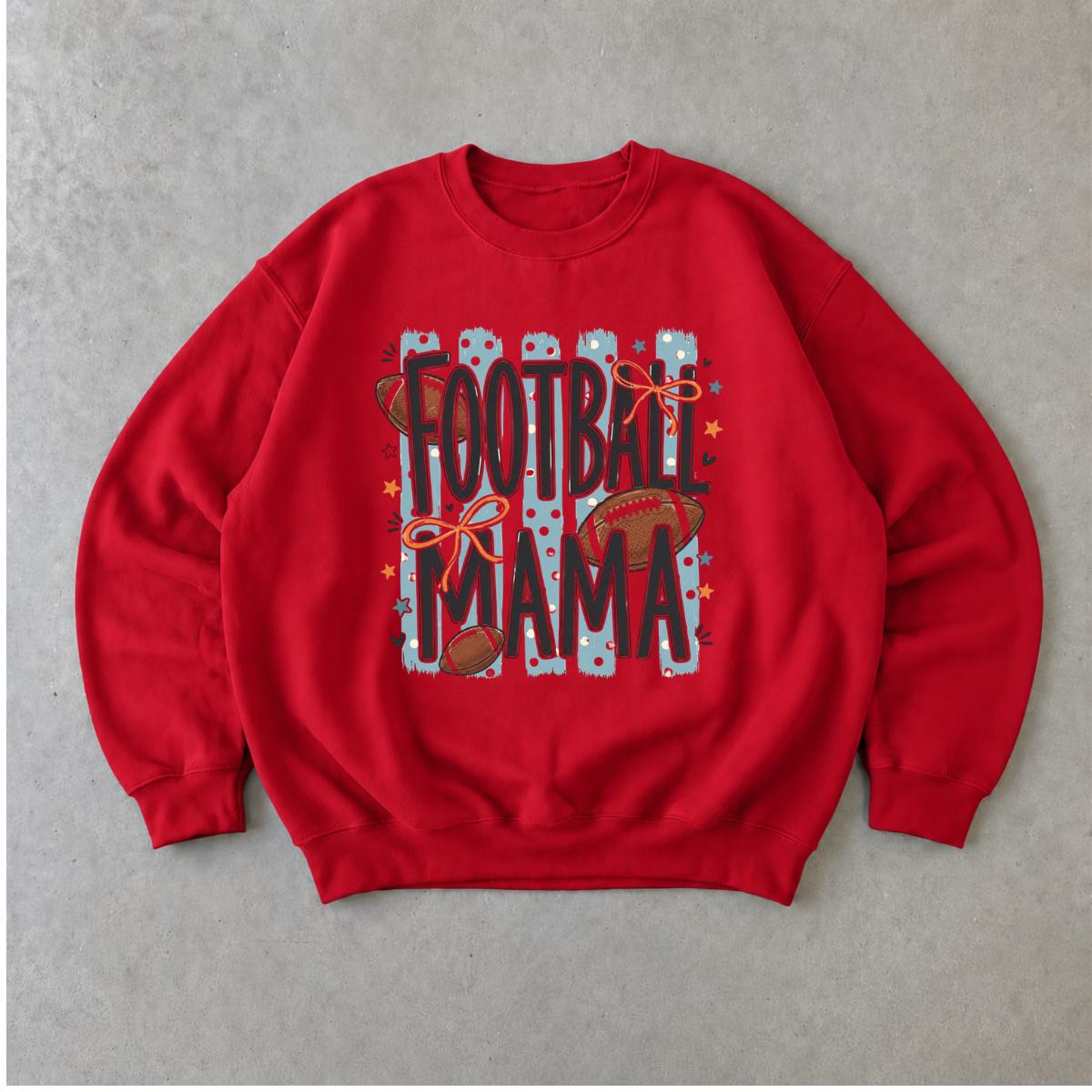 Football Mama Sweatshirt Football Mama Fall Football Mom Unisex Retro Bow Game Day Design