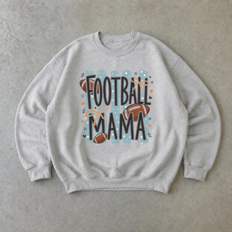 Football Mama Sweatshirt Football Mama Fall Football Mom Unisex Retro Bow Game Day Design
