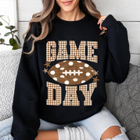 Football Mom Game Day Game Day Sweatshirt and T-Shirt Football Season Women Gingham Football Design