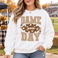Football Mom Game Day Sweatshirt and T-Shirt Gingham Football Season Graphic Tee