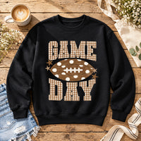 Football Mom Game Day Sweatshirt and T-Shirt Gingham Football Season Graphic Tee