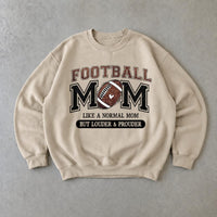 Football Mom Sweatshirt Louder & Prouder Game Day Fall Football Season Women Vintage Varsity Design