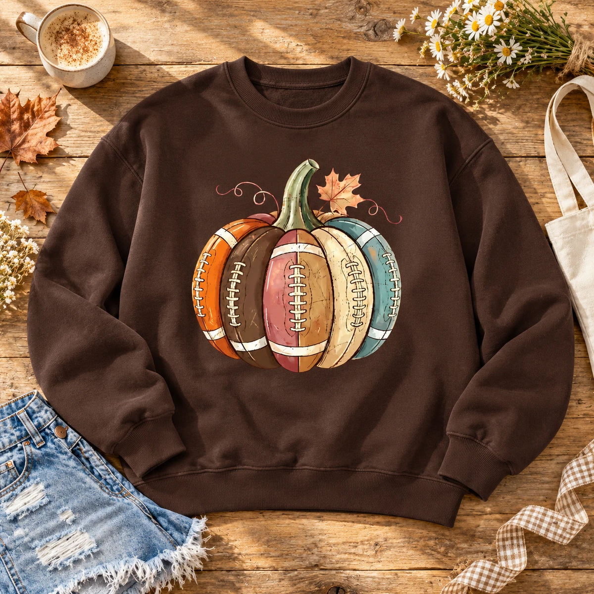 Football Pumpkin Sweatshirt, Fall Football Season, Cute Thanksgiving Sports Fan
