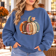 Football Pumpkin Sweatshirt, Fall Football Season, Cute Thanksgiving Sports Fan