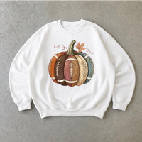Football Pumpkin Sweatshirt, Football Pumpkin Design, Fall Football Season Unisex Cute Vintage Style