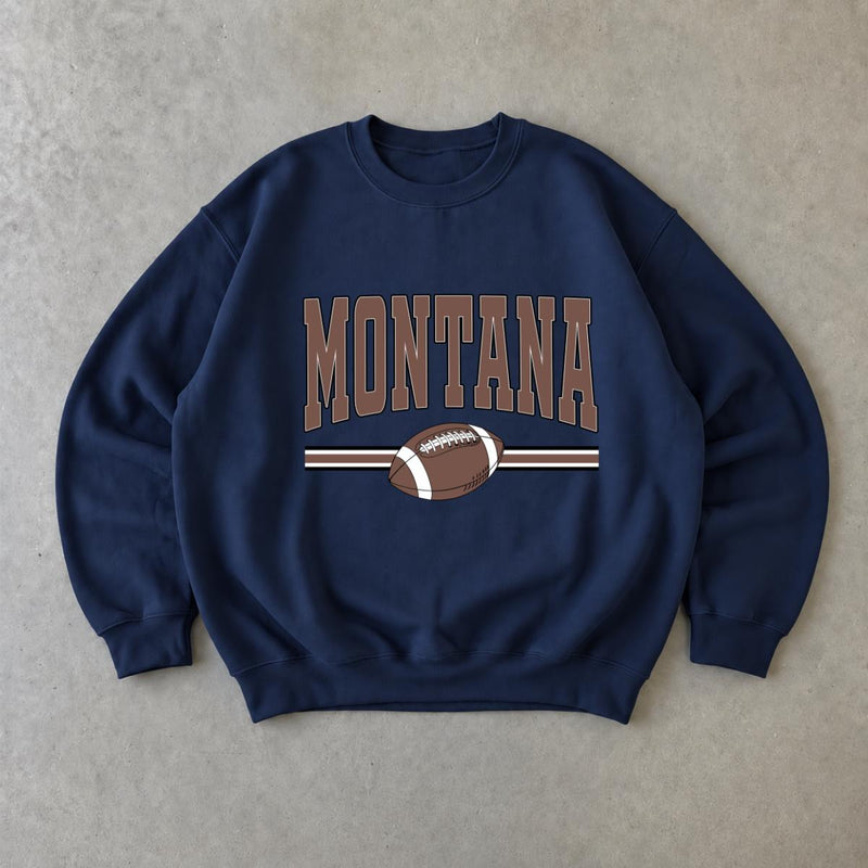 Full 50 States Football Sweatshirt, Georgia Montana Washington Texas Crewneck, Vintage State Football Graphic Pullover, Game Day Sports Shirt, USA State Gift for Football Fans