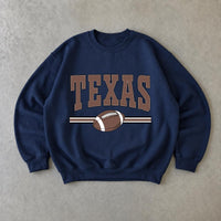 Full 50 States Football Sweatshirt, Georgia Montana Washington Texas Crewneck, Vintage State Football Graphic Pullover, Game Day Sports Shirt, USA State Gift for Football Fans