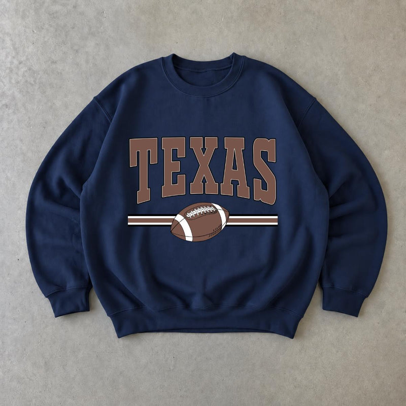 Full 50 States Football Sweatshirt, Georgia Montana Washington Texas Crewneck, Vintage State Football Graphic Pullover, Game Day Sports Shirt, USA State Gift for Football Fans
