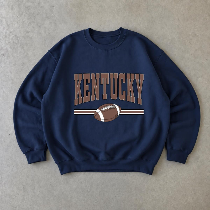 Full 50 States Football Sweatshirt, Georgia Montana Washington Texas Crewneck, Vintage State Football Graphic Pullover, Game Day Sports Shirt, USA State Gift for Football Fans