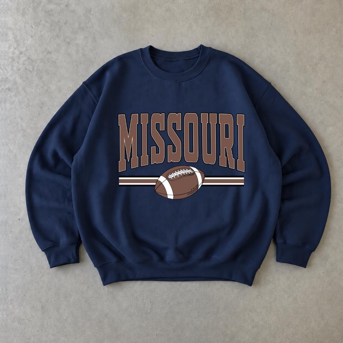 Full 50 States Football Sweatshirt, Georgia Montana Washington Texas Crewneck, Vintage State Football Graphic Pullover, Game Day Sports Shirt, USA State Gift for Football Fans