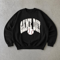 Game Day Baseball Sweatshirt Game Day Baseball Sports Mom Baseball Season Women Cute Polka Dot