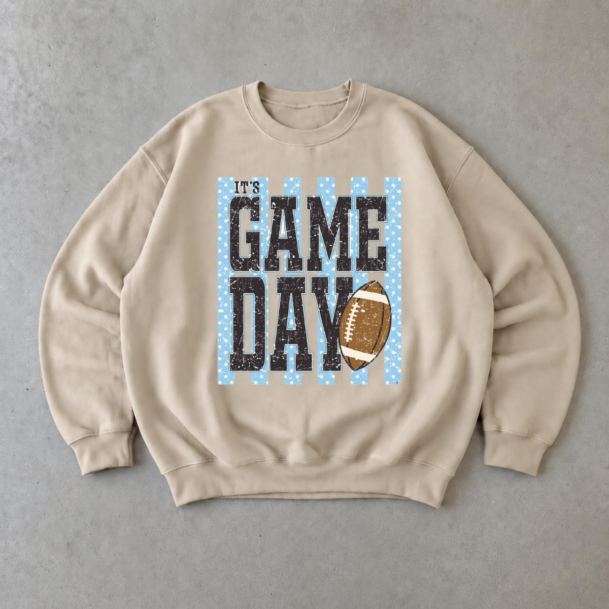 Game Day Football Sweatshirt It's Game Day Sports Fan Fall Football Season Unisex Vintage