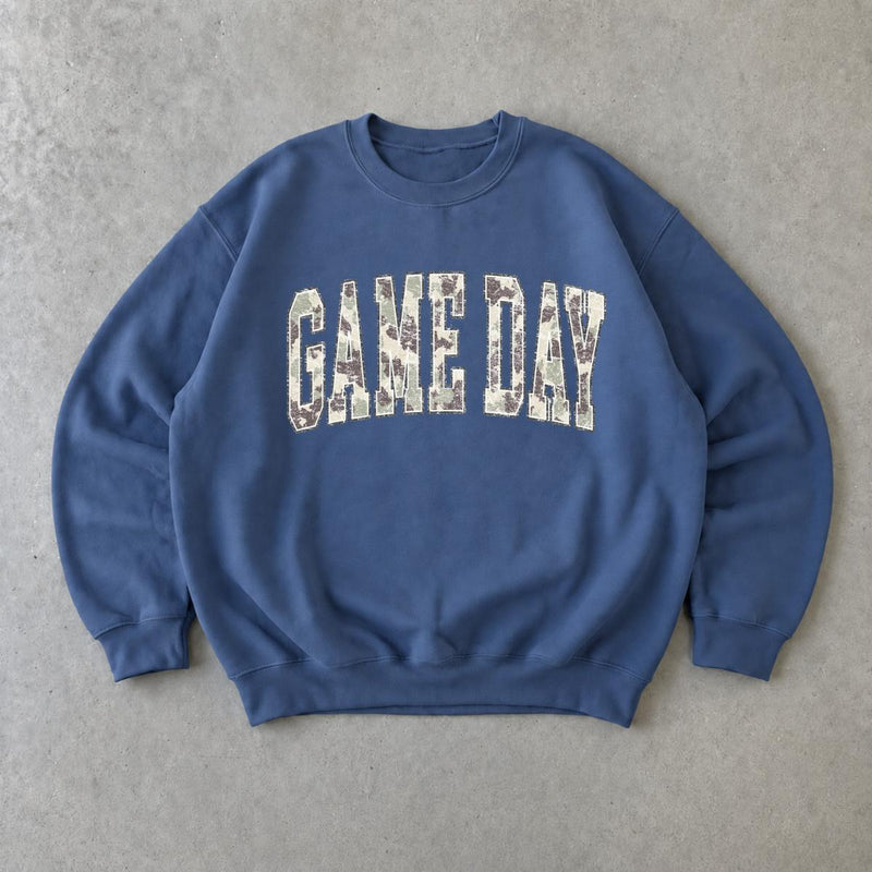 Game Day Sweatshirt Game Day Camo Football Season Unisex Vintage Sports Design