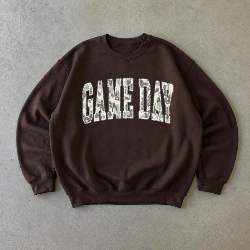 Game Day Sweatshirt Game Day Camo Football Season Unisex Vintage Sports Design