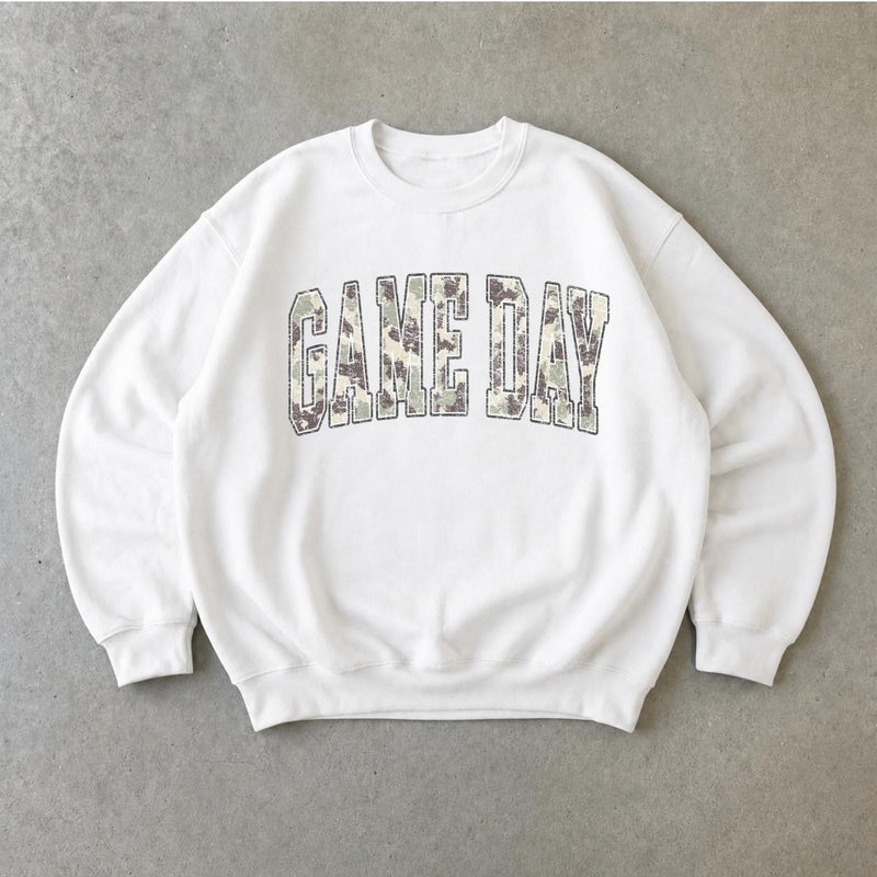 Game Day Sweatshirt Game Day Camo Football Season Unisex Vintage Sports Design