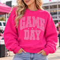 Game Day Sweatshirt, Pink Varsity Football, Retro Tailgate for Women