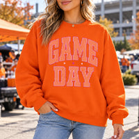 Game Day Sweatshirt, Pink Varsity Football, Retro Tailgate for Women