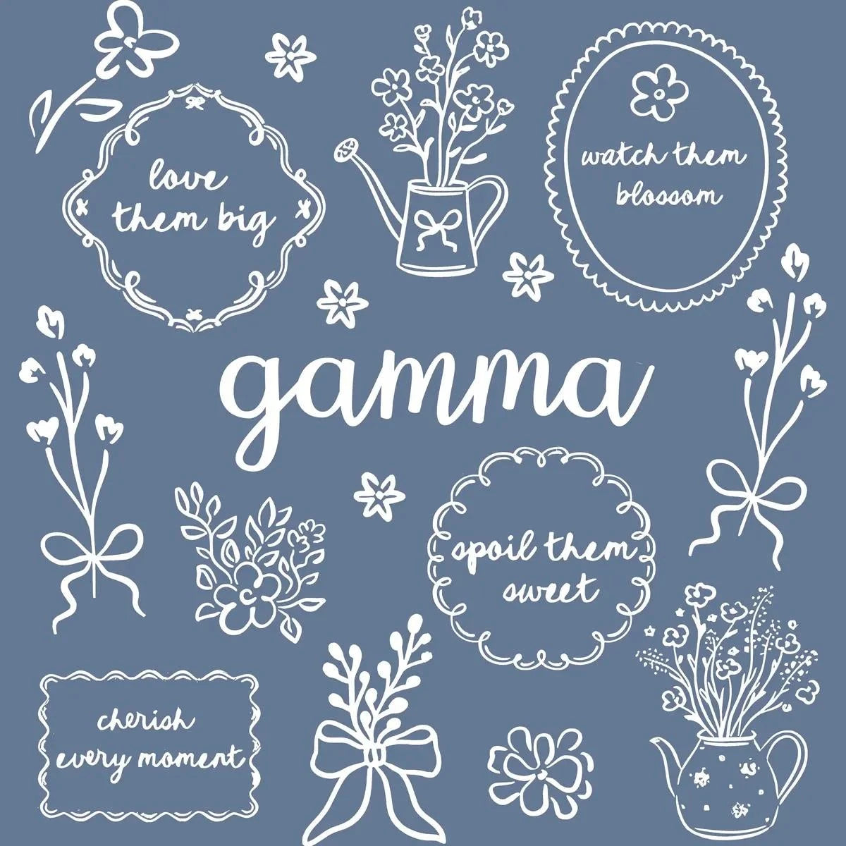 Custom Floral Family Nickname Shirt, Personalized Grandma Mama Nana Gigi Auntie Abuela Mother's Day Tee – gamma