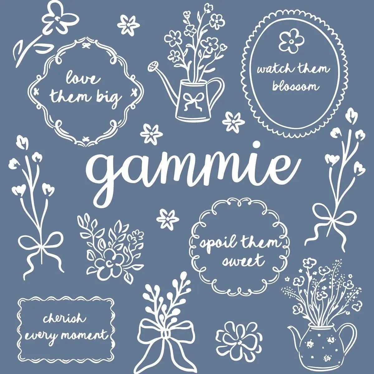 Custom Floral Family Nickname Shirt, Personalized Grandma Mama Nana Gigi Auntie Abuela Mother's Day Tee – gammie