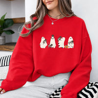German Shorthaired Pointer Halloween Sweatshirt Ghost Dogs Trick or Treat Dog Mom Women Cute Spooky Illustration