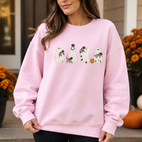 German Shorthaired Pointer Halloween Sweatshirt Cute Ghost Dogs Trick or Treat Pumpkin Dog Mom Spooky Fall Top