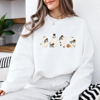German Shorthaired Pointer Halloween Sweatshirt Cute Ghost Dogs Trick or Treat Pumpkin Dog Mom Spooky Fall Top
