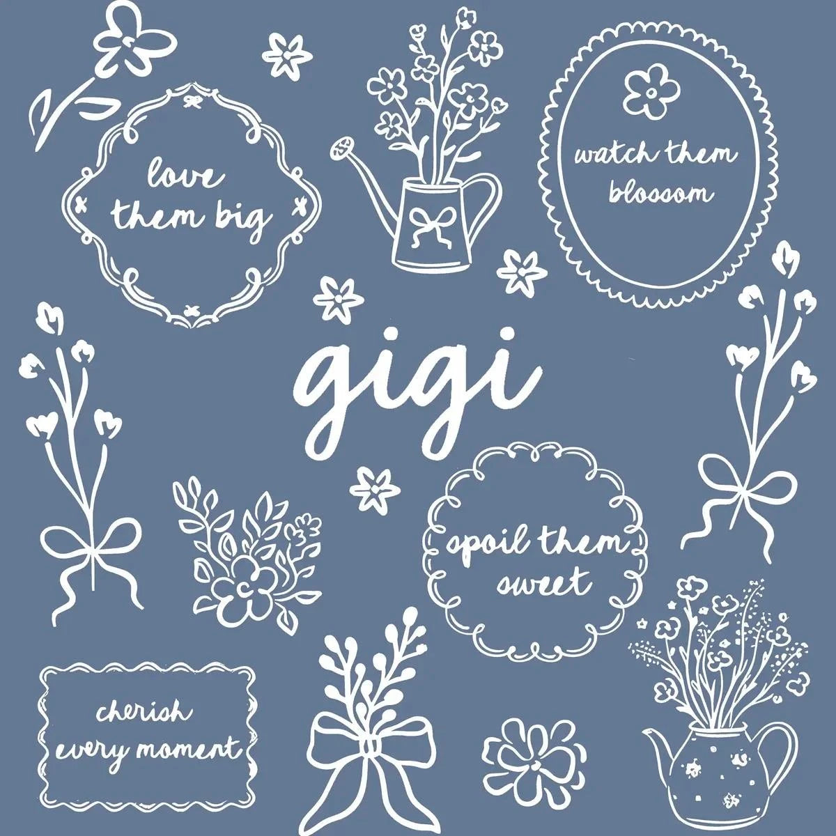 Custom Floral Family Nickname Shirt, Personalized Grandma Mama Nana Gigi Auntie Abuela Mother's Day Tee – gigi