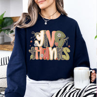 Give Thanks Sweatshirt, Thanksgiving Fall Women Cute Floral Coquette Leopard Design